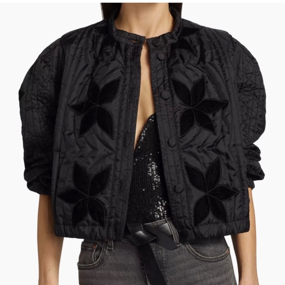 Free People Quinn Quilted Jacket – Black – Size Small – Brand New With Tag - Picture 2 of 16